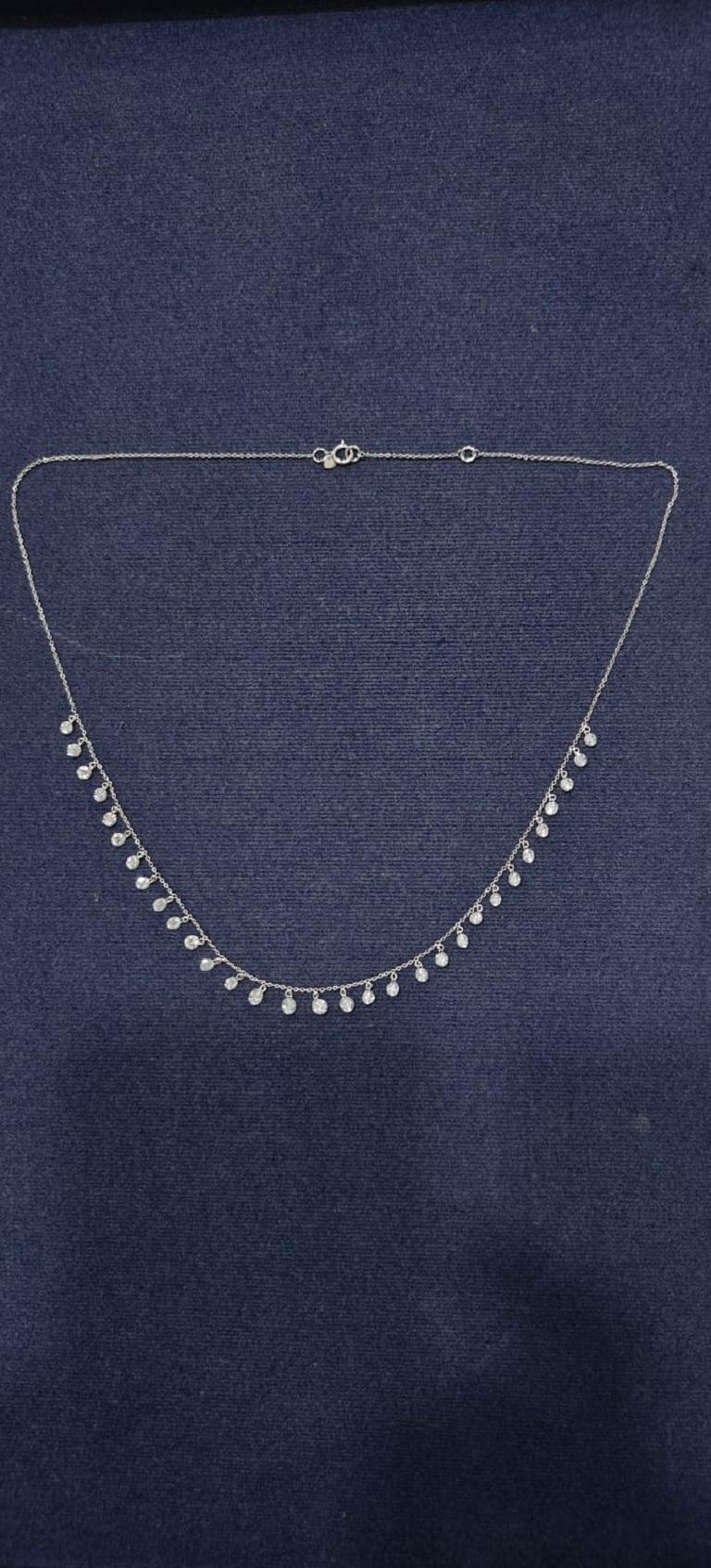 PANIM Round Dangling Necklace in 18K White Gold For Sale 3