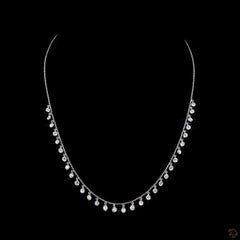 PANIM Round Dangling Necklace in 18K White Gold