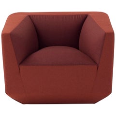 Panis Armchair in Red Fabric by Emanuel Gargano & Anton Cristell