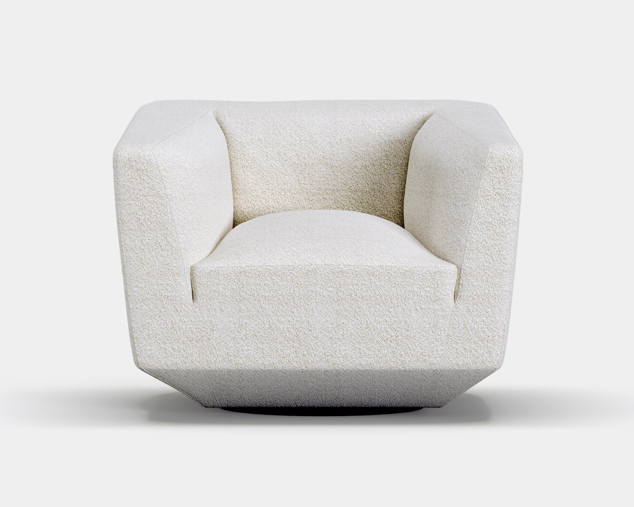 Organic Modern Custom 'Panis' Sofa + 2 'Panis' Armchairs by Amura Lab (leather+textile) For Sale