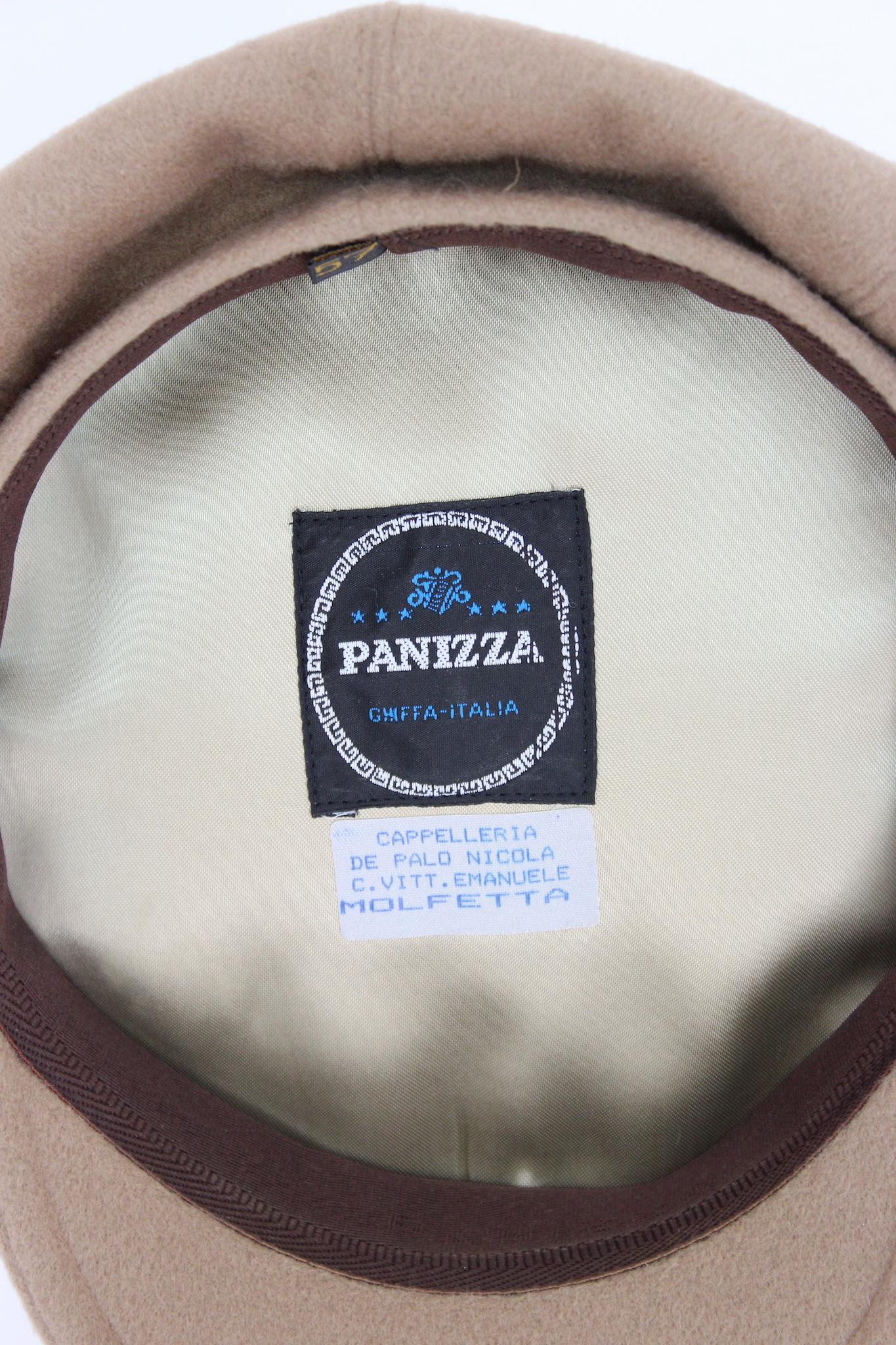 Panizza Beige Wool Vintage Flat Cap For Sale 2