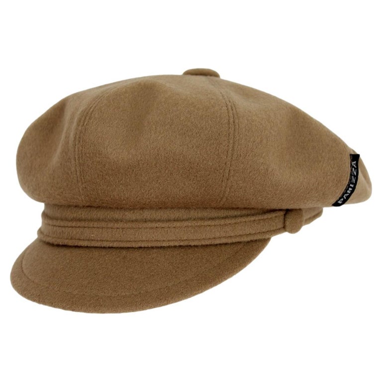Panizza Beige Wool Vintage Flat Cap For Sale at 1stDibs