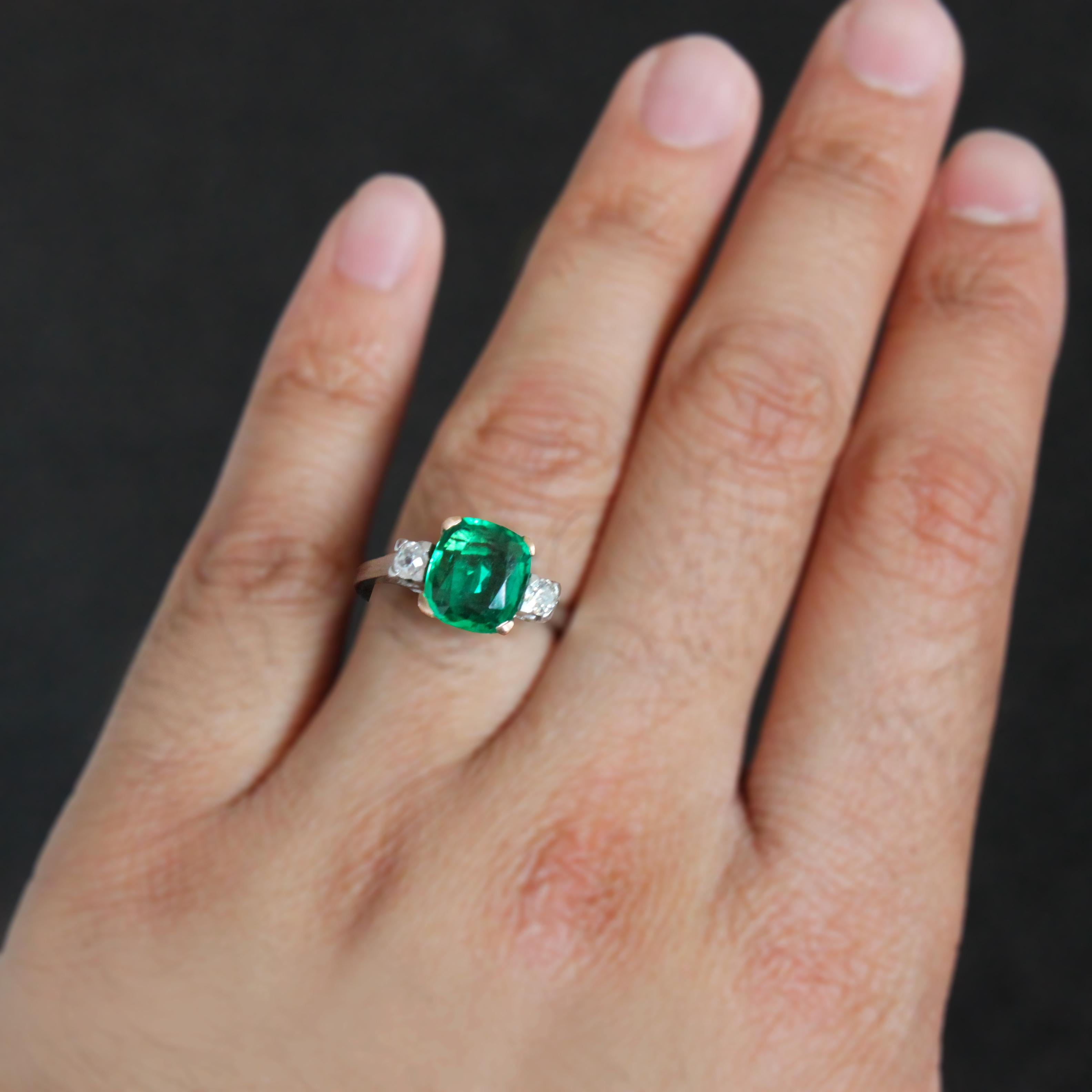 Panjshir Emerald and Diamond Ring 1