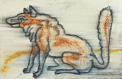 Sans titre, pastel sur papier, ensemble de 2 œuvres d'artistes contemporains "En stock"