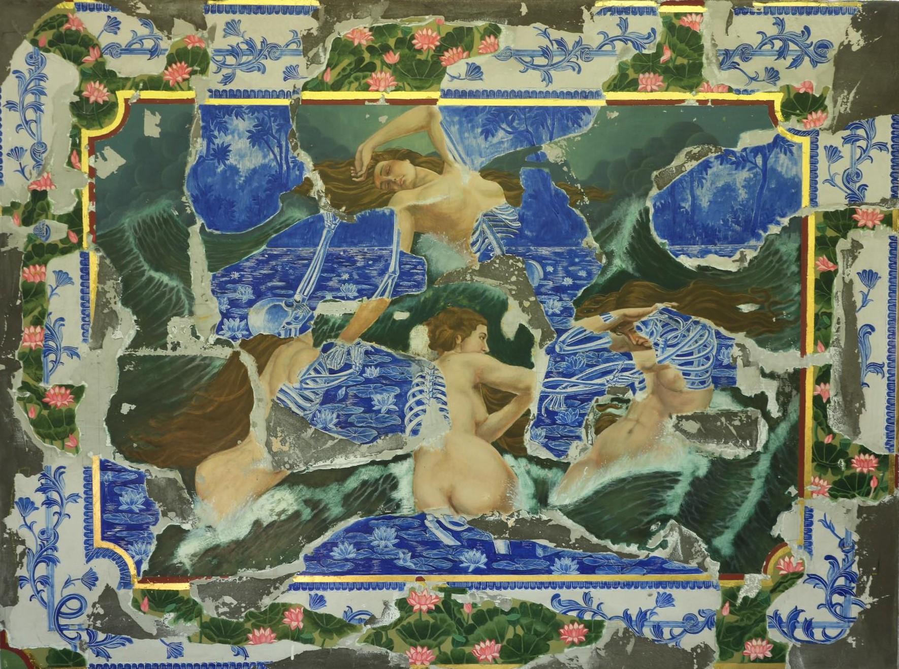 Dance in the Lotus Pond - Mixed Media Art by Pannaphan Yodmanee