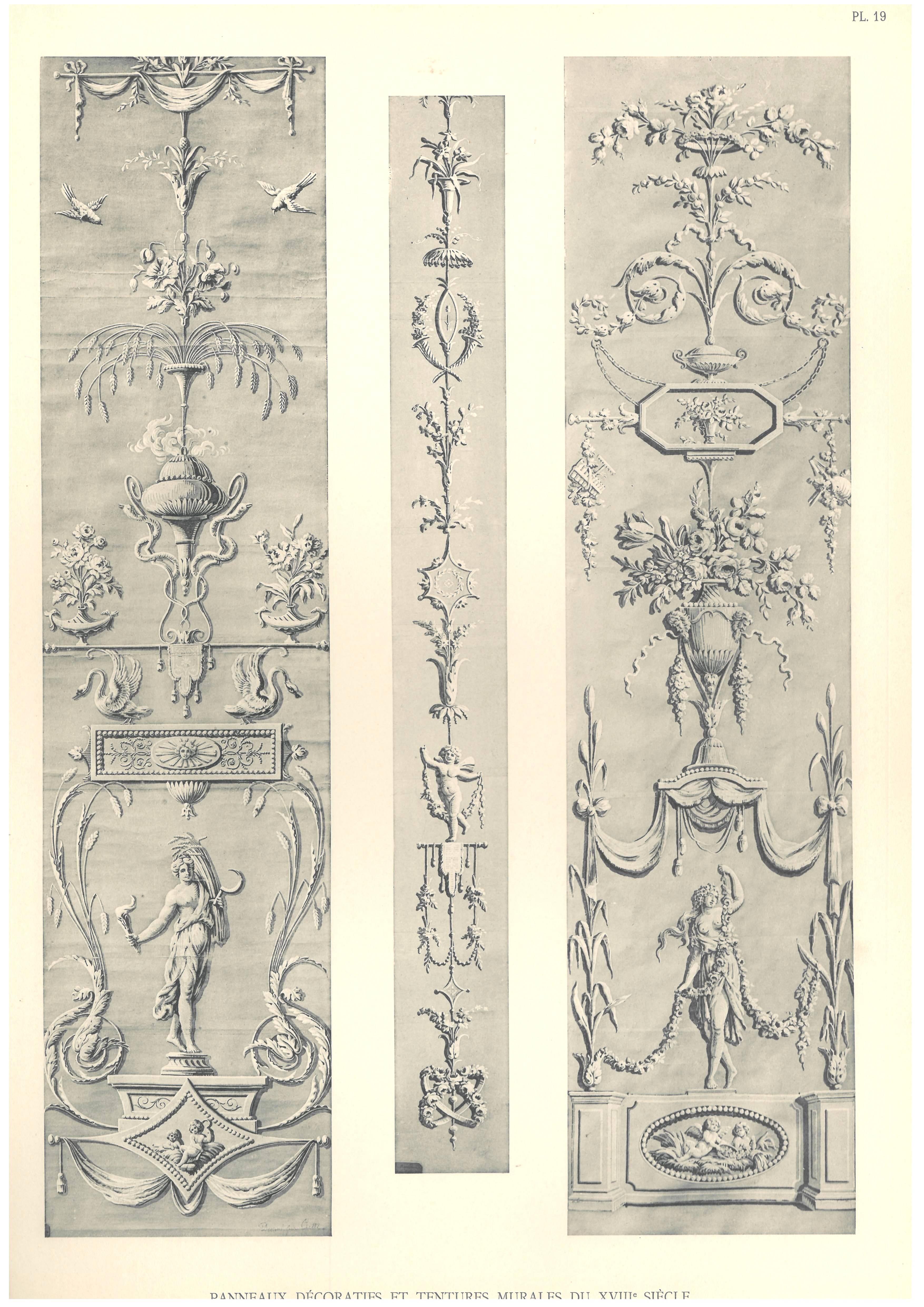 XVIIIe siècle et antérieur Panneaux décoratifs et tentures murales du 18e et du début du 19e siècle (Livre) en vente