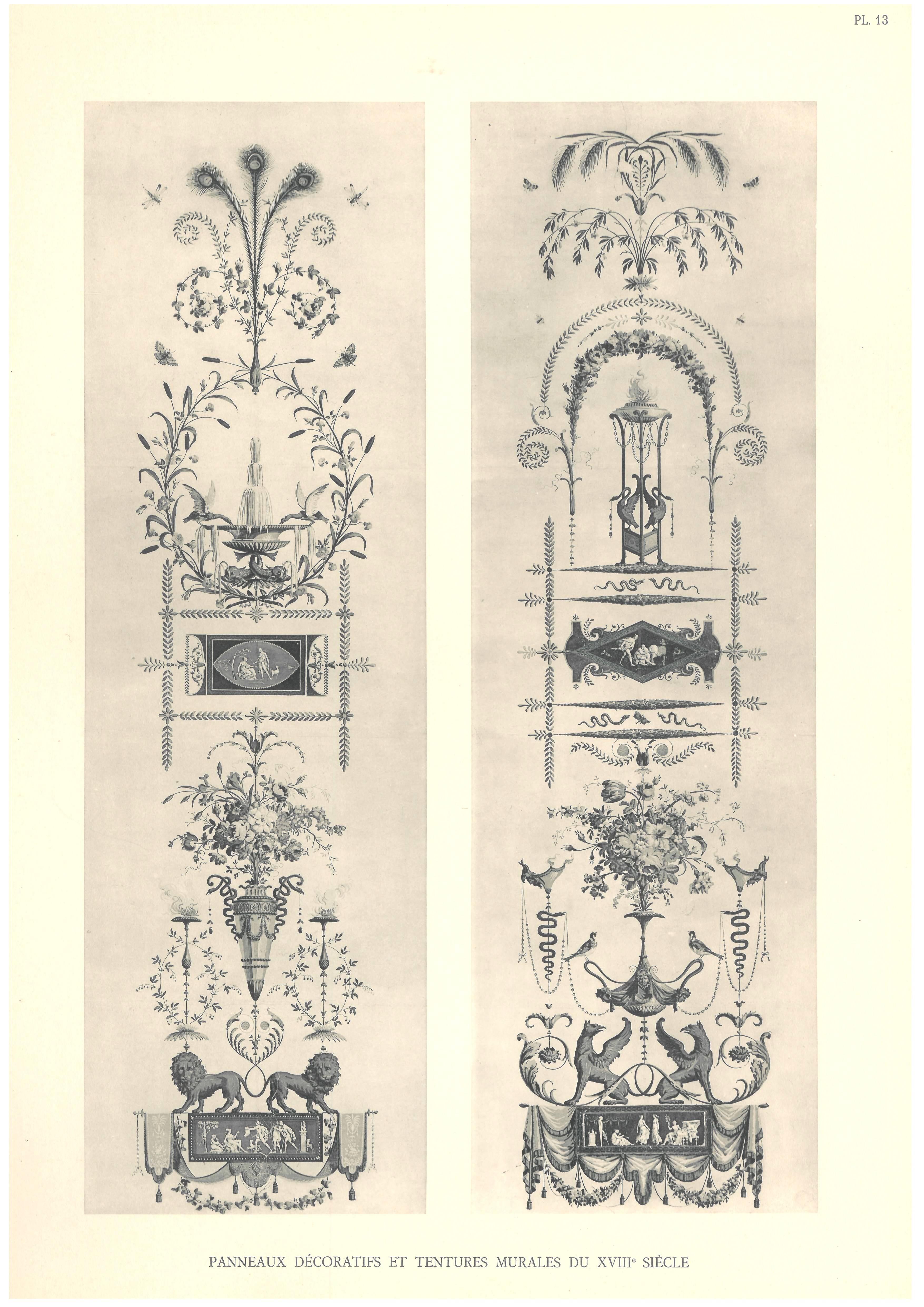 Panneaux décoratifs et tentures murales du 18e et du début du 19e siècle (Livre) en vente 1