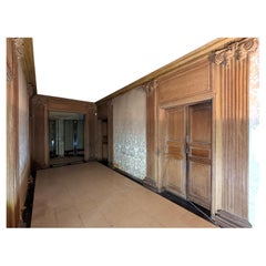 Panneling, Set of Carved Oak Ionic Pilasters, 18th Century