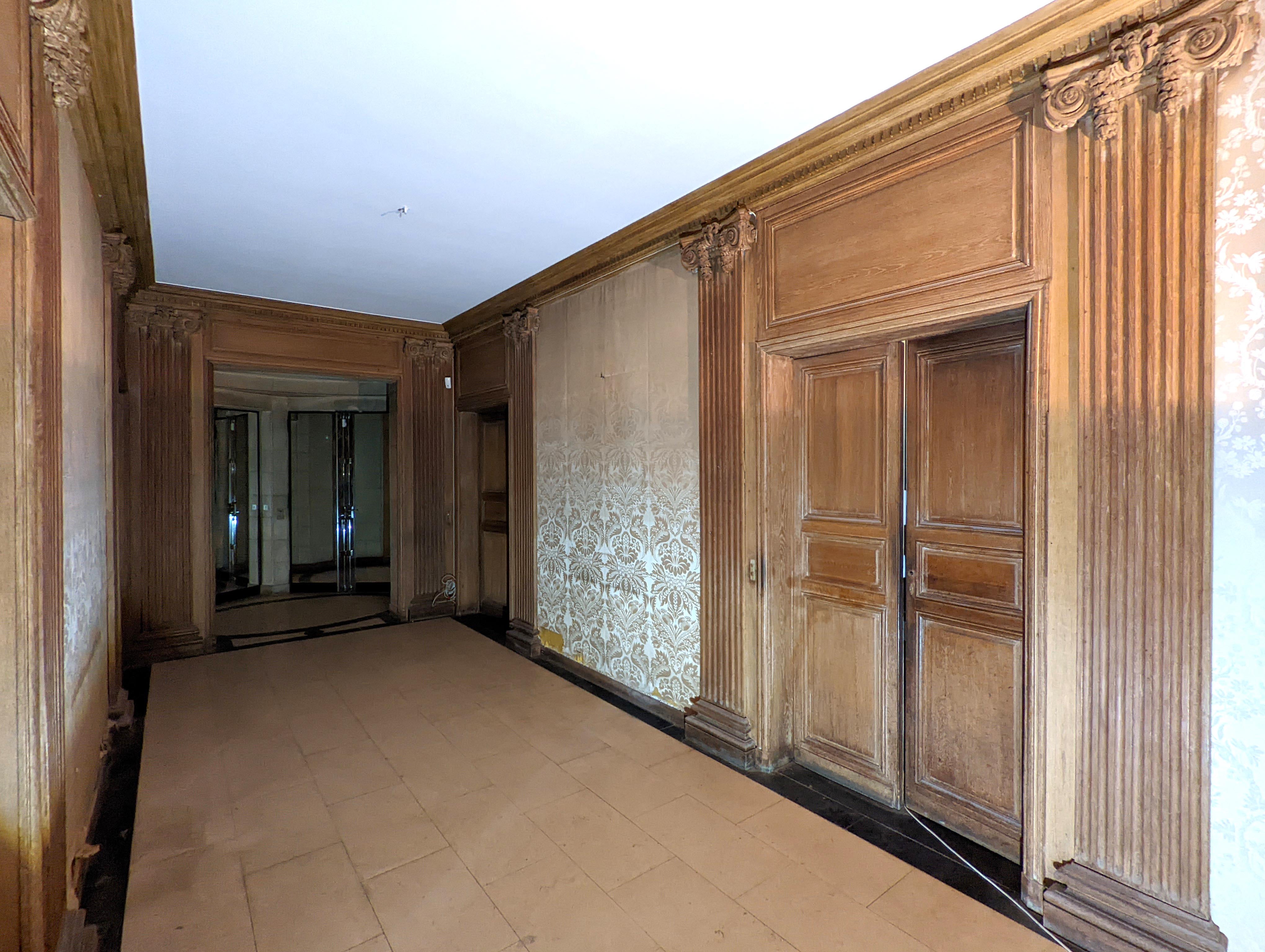 Panneling, Set of Carved Oak Ionic Pilasters, 18th Century