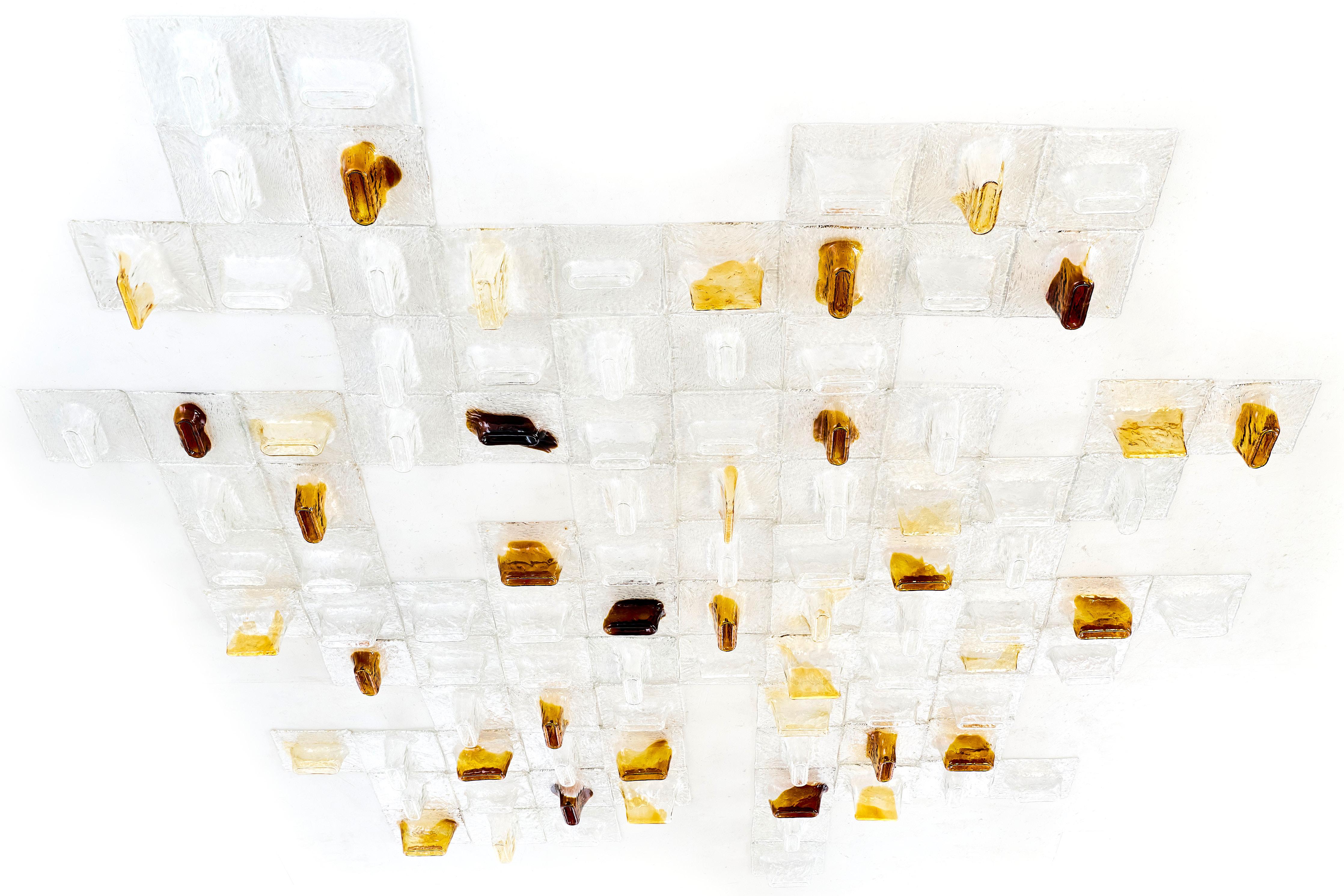 'Pannelli' Ceiling Lamps by Venini , Italy, 1970's For Sale 4