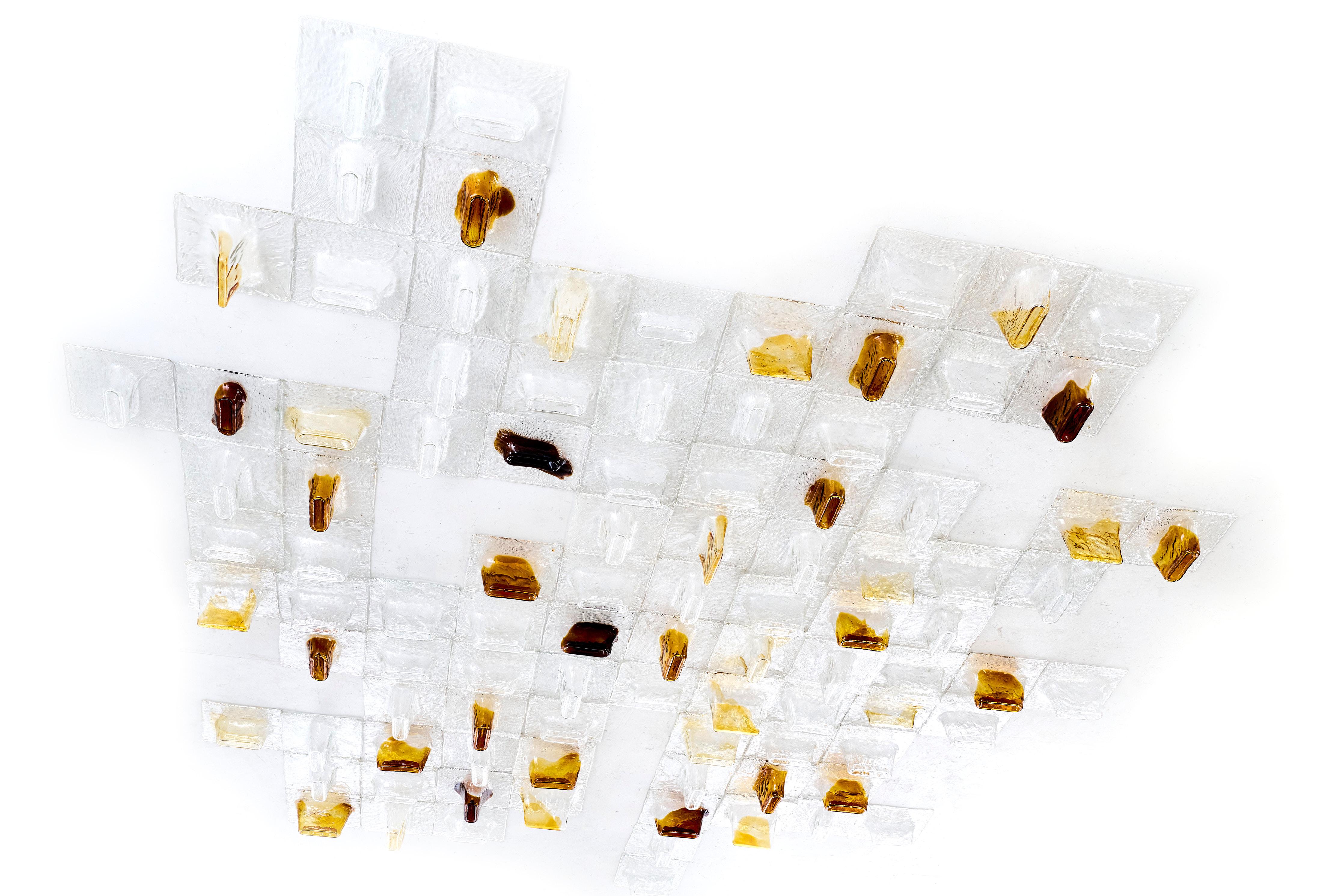 'Pannelli' Ceiling Lamps by Venini , Italy, 1970's For Sale 5