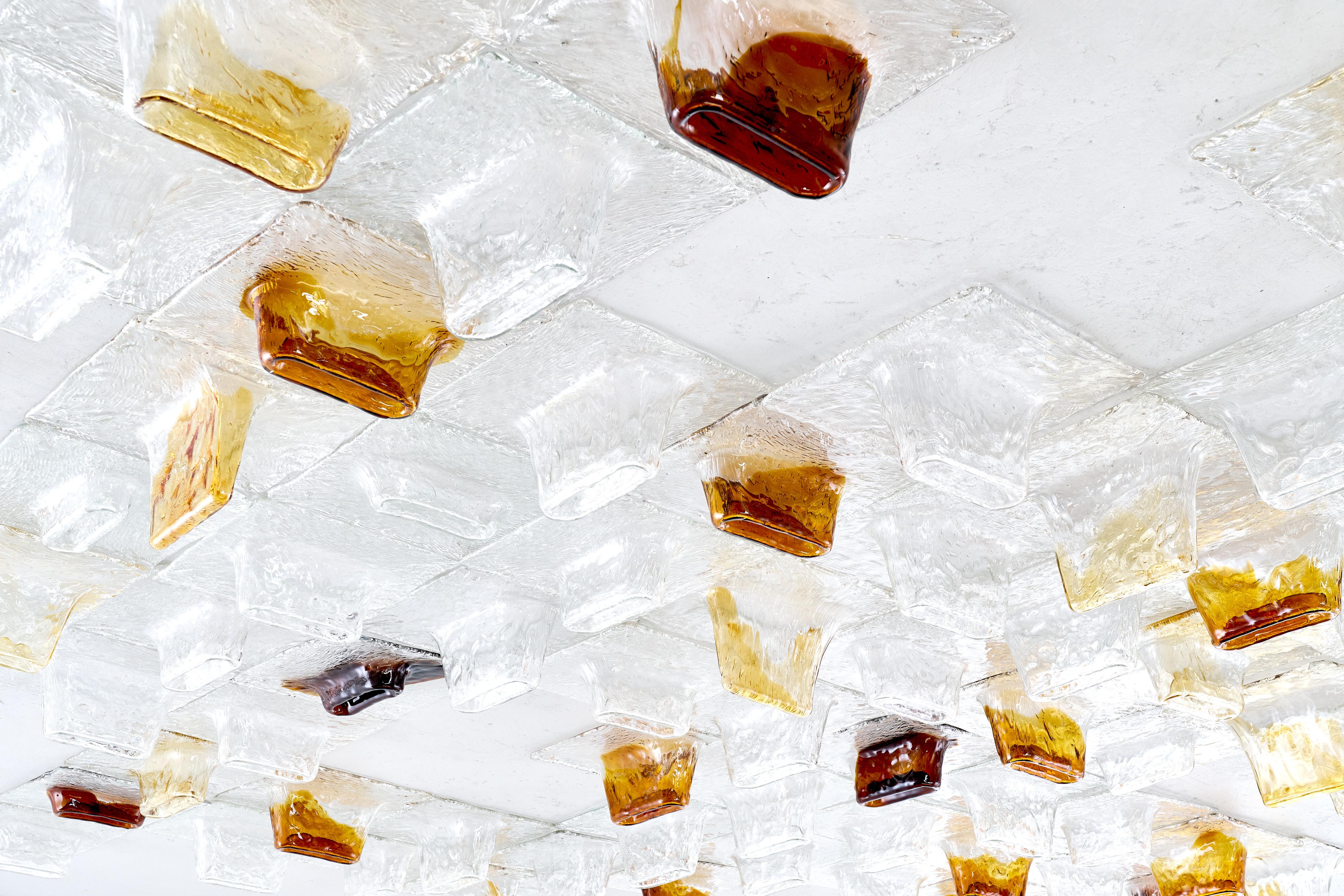 'Pannelli' Ceiling Lamps by Venini , Italy, 1970's For Sale 10