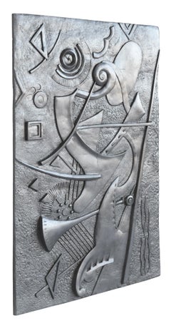 Panel  Wand Bassorilevo Blattsilber Handgefertigt in Italien von Cupioli