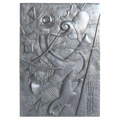 Panel  Wall Bassorilevo Silver Leaf Handmade in Italy by Cupioli