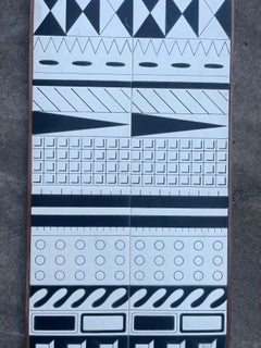 Pannello Decorativo Disegno Astratto Ceramica 1960s