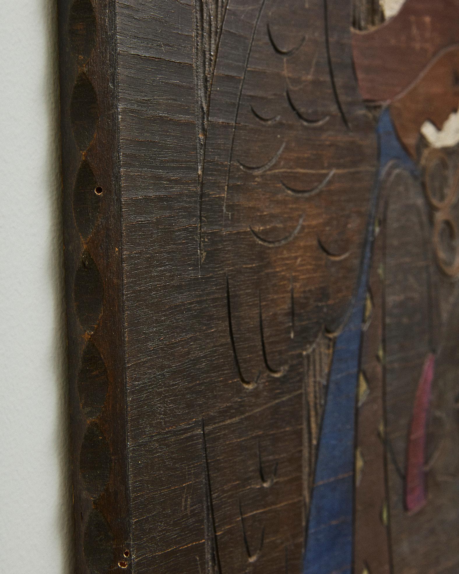 Pannello in legno con angeli, Gino Maggioni per Atelier di Varedo, Italien, 1920 im Angebot 1