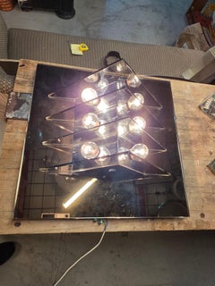 Veca Optical Sculptural Light Panel 1970 Crystal Neue Lampe Style