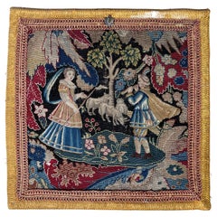 Panel embroidered in small sec stitch. XVIII