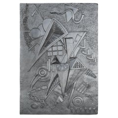 Panel Escultura de Pared Hoja de Plata Hecho a Mano en Italia por Cupioli