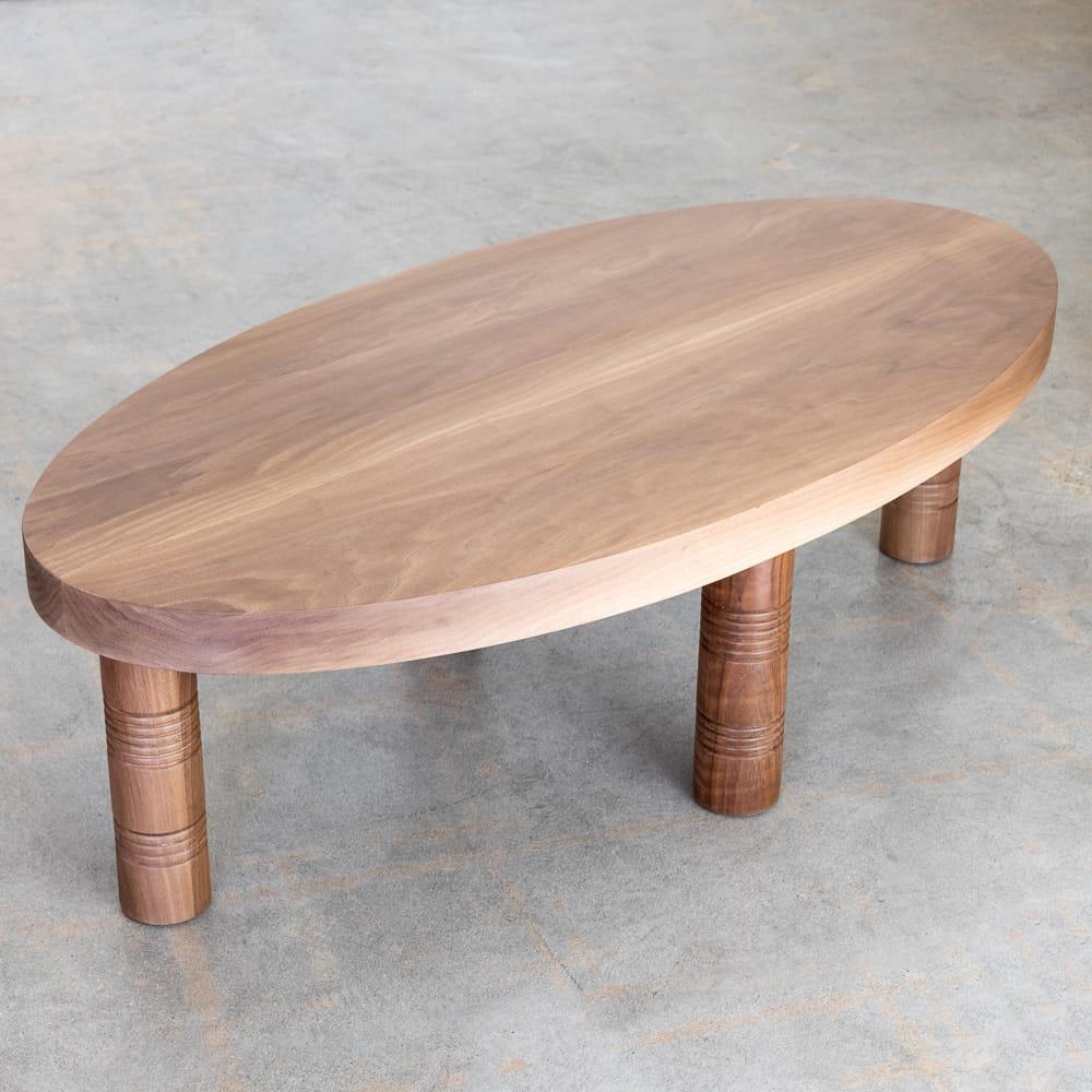 Panoplie Oval Coffee Table, Walnut For Sale 2
