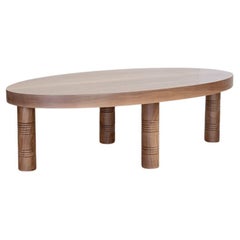 Panoplie Oval Coffee Table, Walnut