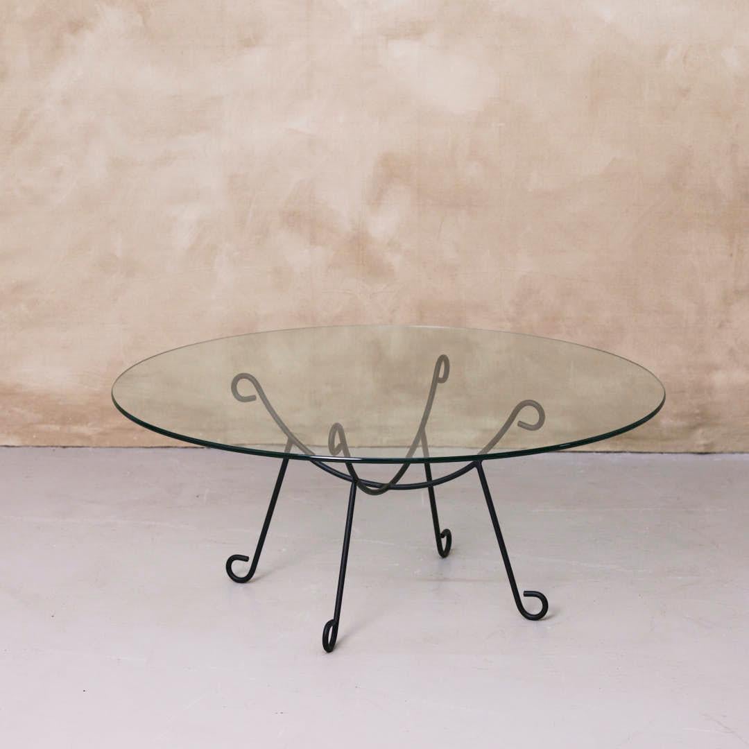 Mesa baja con arco de hierro Panoplie Vidrio en venta