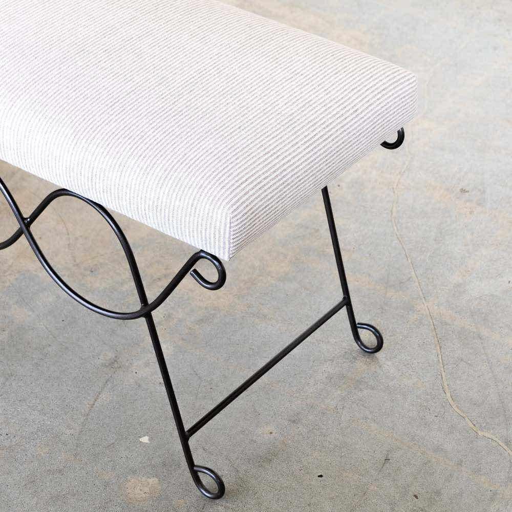Panoplie Iron Double Loop Bench, Brown Stripe For Sale 3