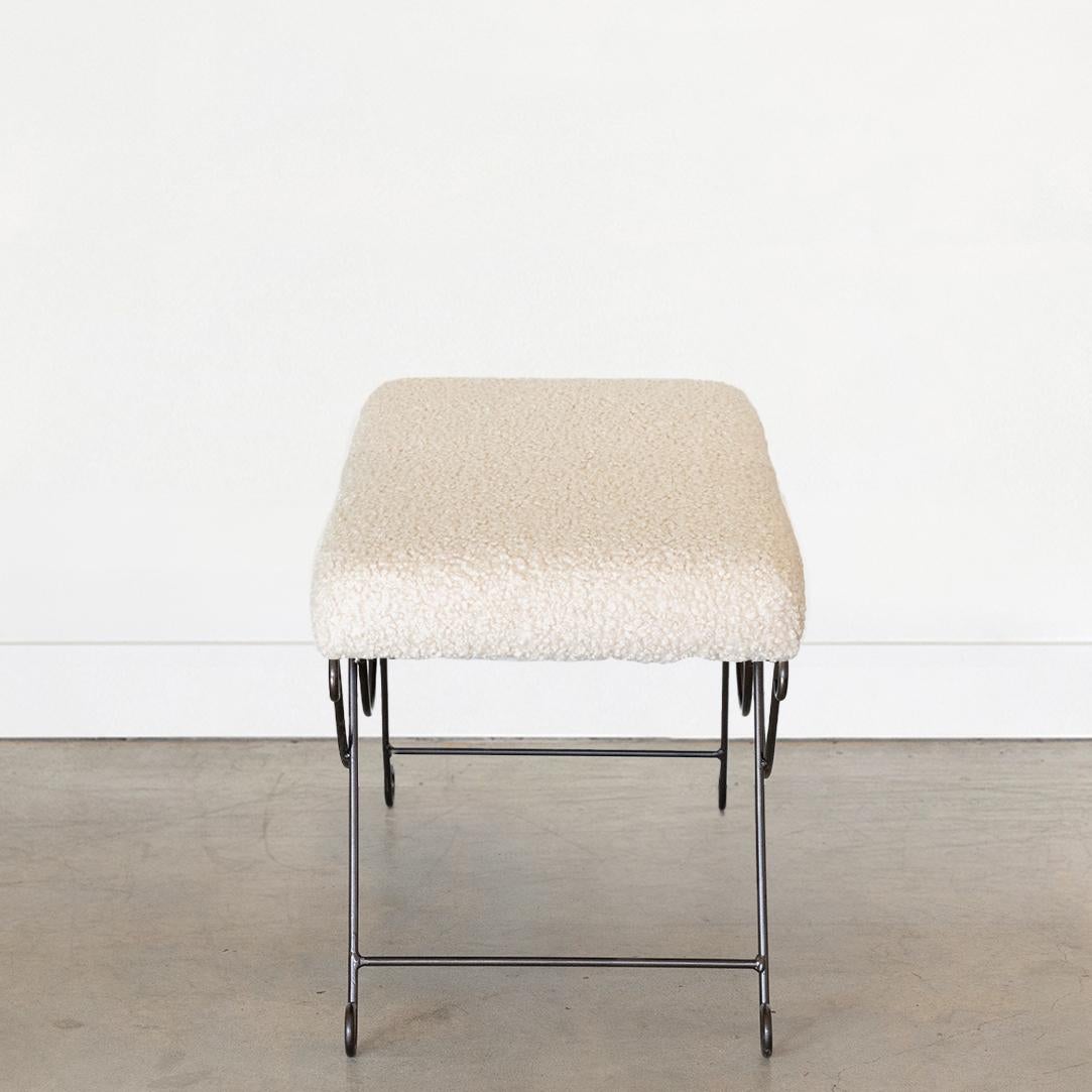 Contemporary Panoplie Iron Double Loop Bench, Poodle For Sale