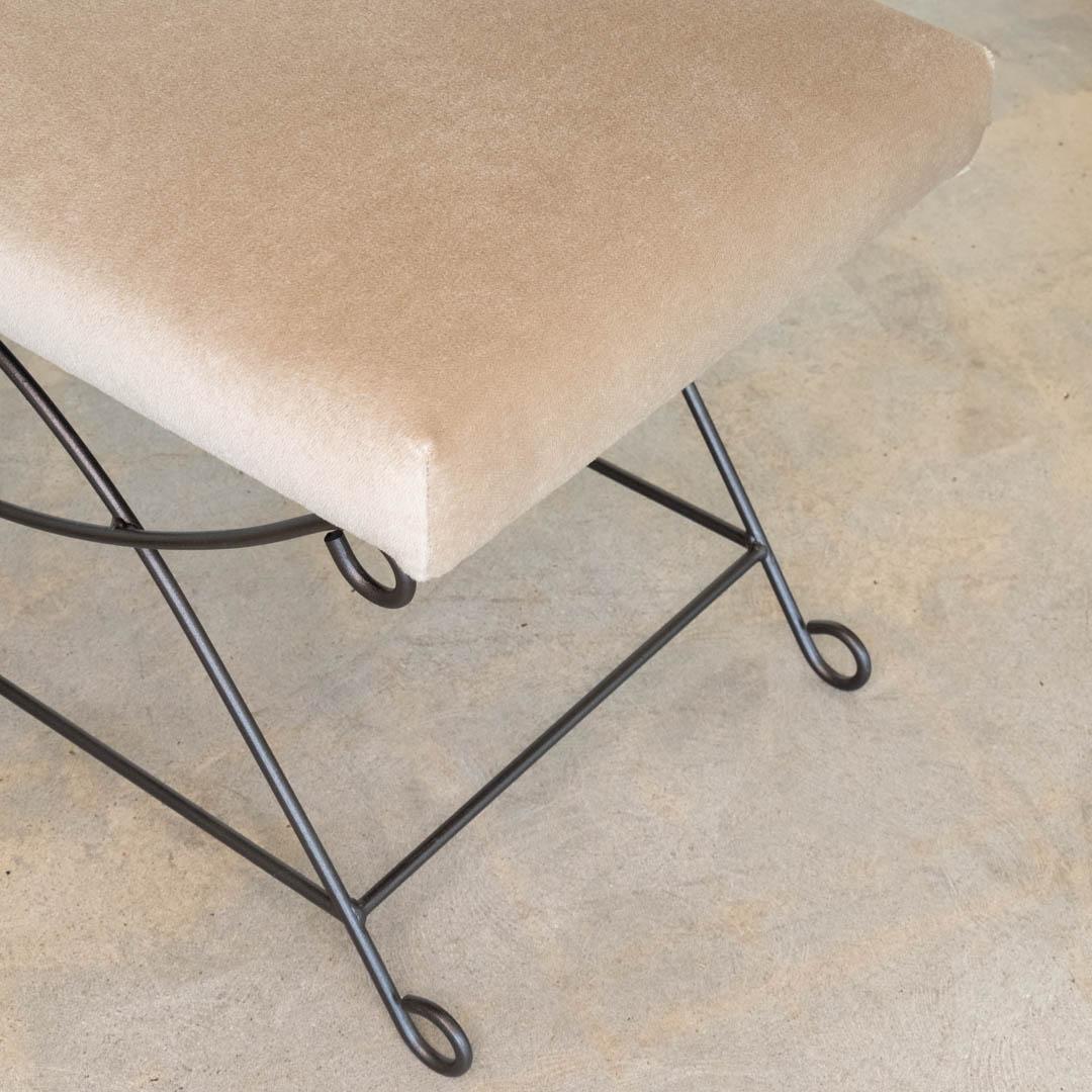 Panoplie Banc en fer Looping, Brown Mohair en vente 4