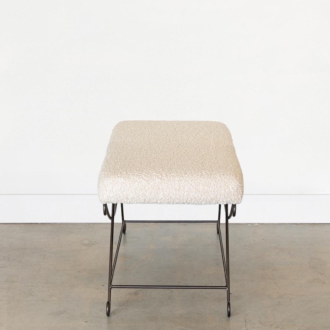 Panoplie Iron Loop Bench, Poodle In New Condition For Sale In Los Angeles, CA