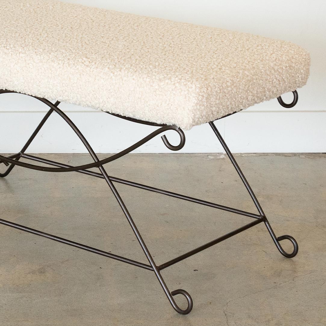 Contemporary Panoplie Iron Loop Bench, Poodle For Sale