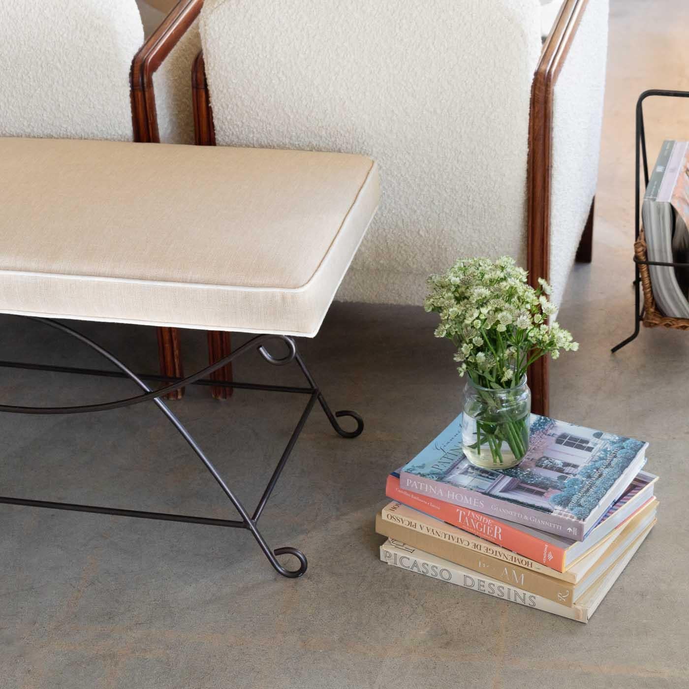 American Panoplie Iron Loop Bench, Trim For Sale