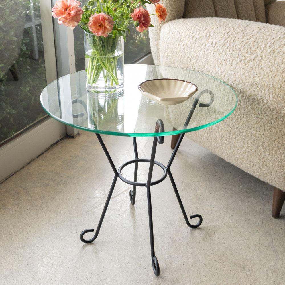 American Panoplie Iron Loop Side Table For Sale