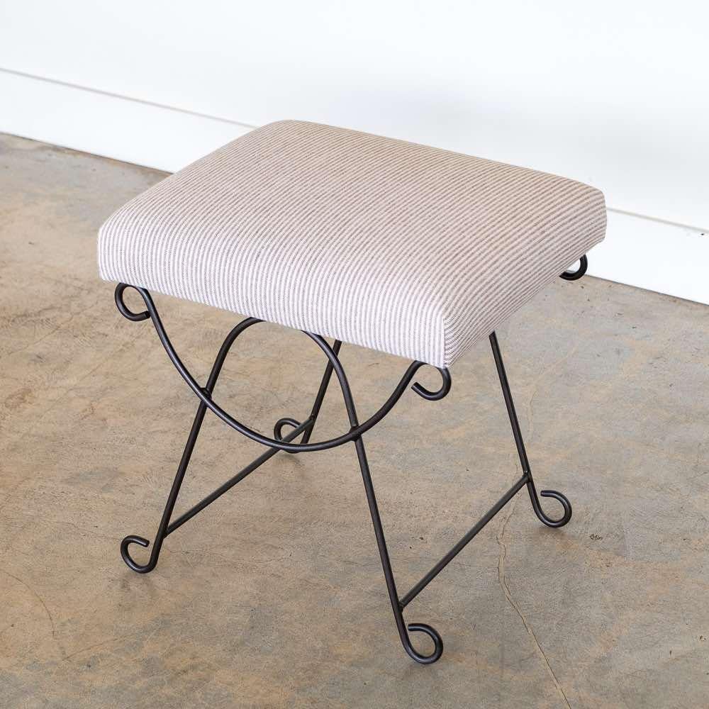Panoplie Iron Loop Stool with Brown Stripe For Sale 2
