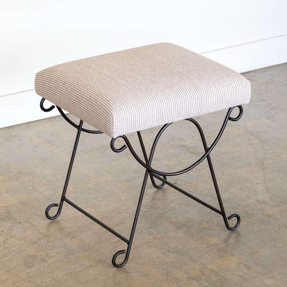 Panoplie Iron Loop Stool with Brown Stripe For Sale 3