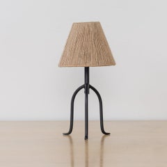 Panoplie Petite Iron Tripod Lamp, Rope Shade