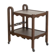 Panoplie Scalloped Oak Bar Cart