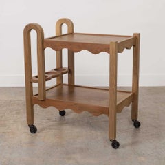 Panoplie Scalloped Walnut Bar Cart