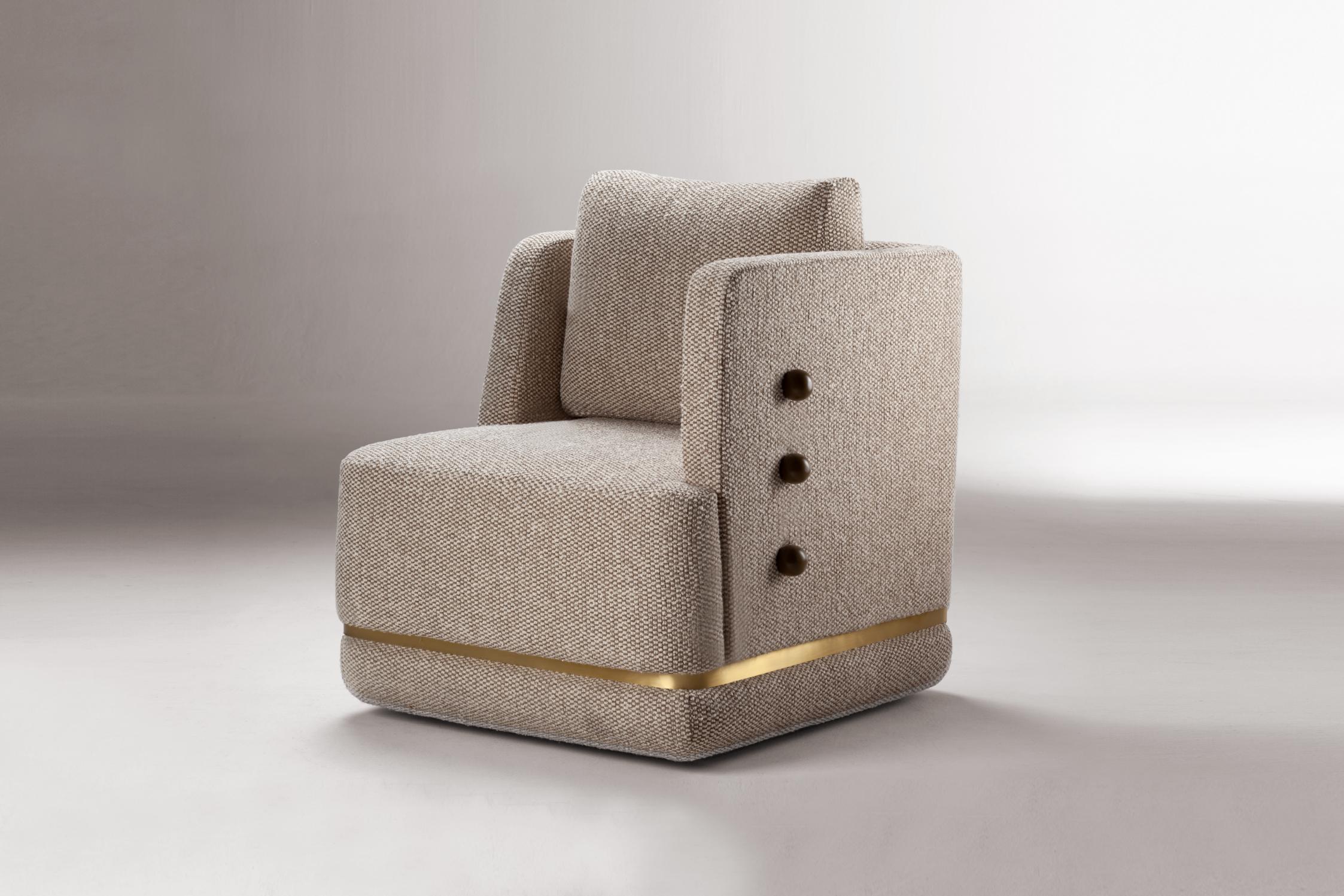 Panorama armchair by Dooq
Dimensions: W 73 x D 69 x H 86 cm
Materials: Upholstery.


Dooq is a design company dedicated to celebrate the luxury of living. Creating designs that stimulate the senses, whose conceptual approach is inspired on the