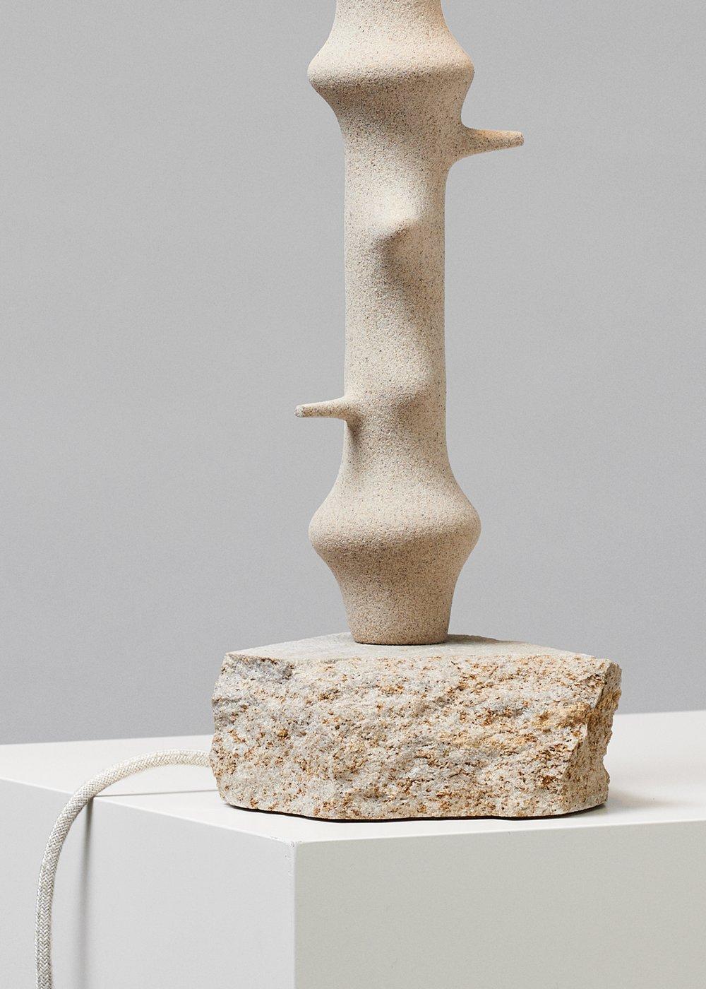 XXIe siècle et contemporain Lampe de table Panorama sculpturale en sable et pierre par Hot Wire Extensions en vente