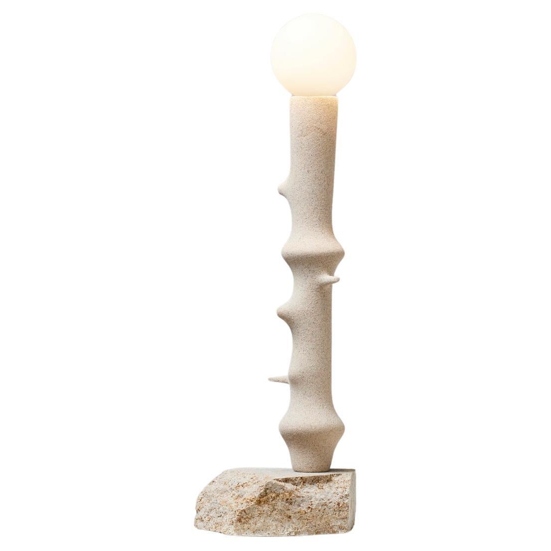Panorama Sculptural Sand and Stone Table Lamp by Hot Wire Extensions