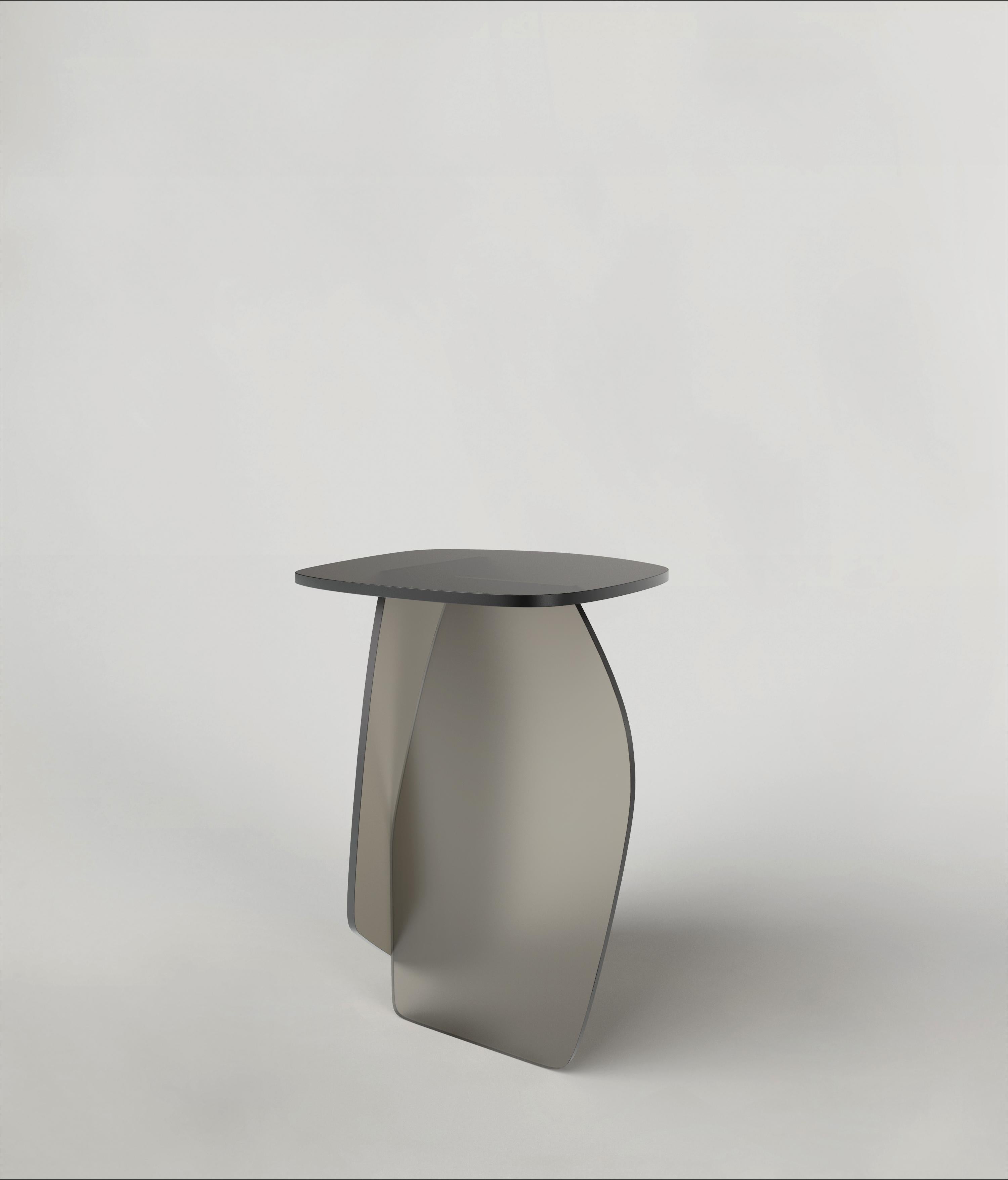 Panorama V1 Side Table by Edizione Limitata
Limited Edition of 1000 pieces. Signed and numbered.
Dimensions: D33 x W36 x H44 cm
Materials: Grey Satin Glass

Panorama V1 and V2 are respectively contemporary side and low table made by Italian artisans