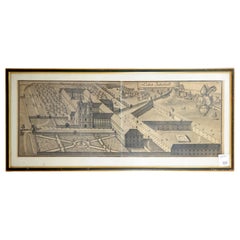 Panoramic Garden View Etching by Michael Wening