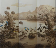 Panoramic Mural Hand Painted Wallpaper on Scenic Paper 36"x84"
