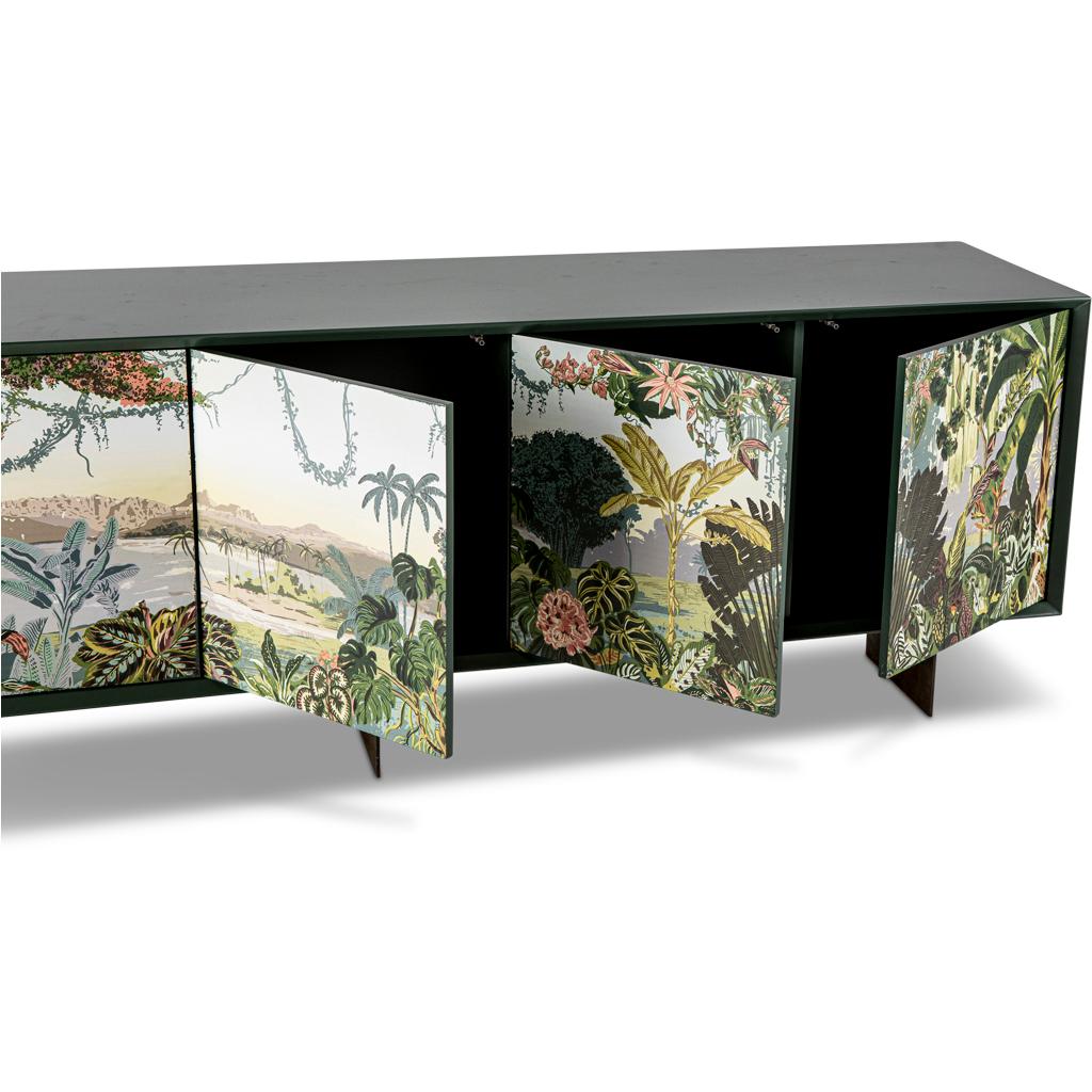 South African Panoramic Trompe L'Oeil Modern Sideboard Server Cabinet by Egg Designs For Sale