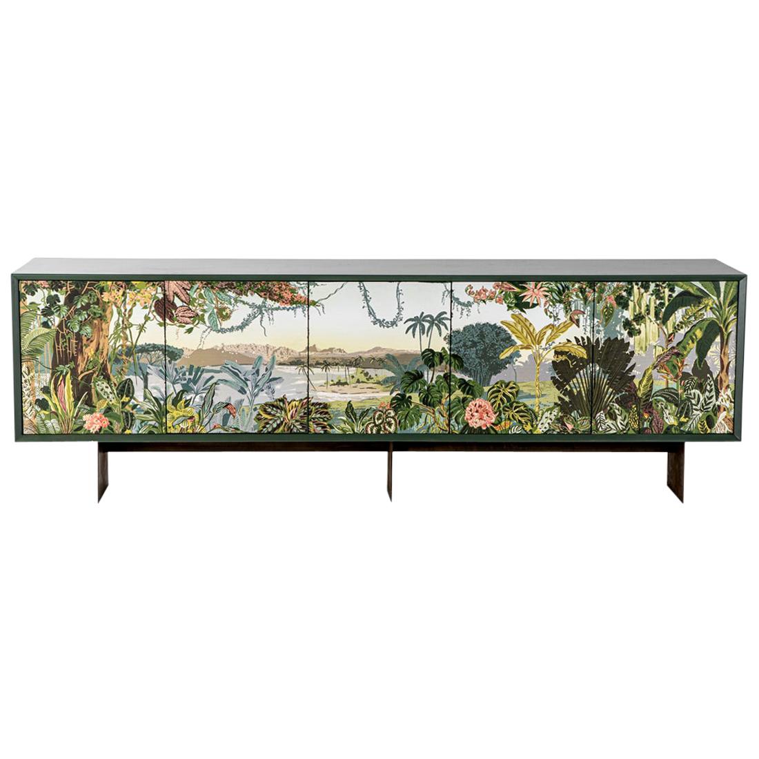 Panoramic Trompe L'Oeil Modern Sideboard Server Cabinet by Egg Designs
