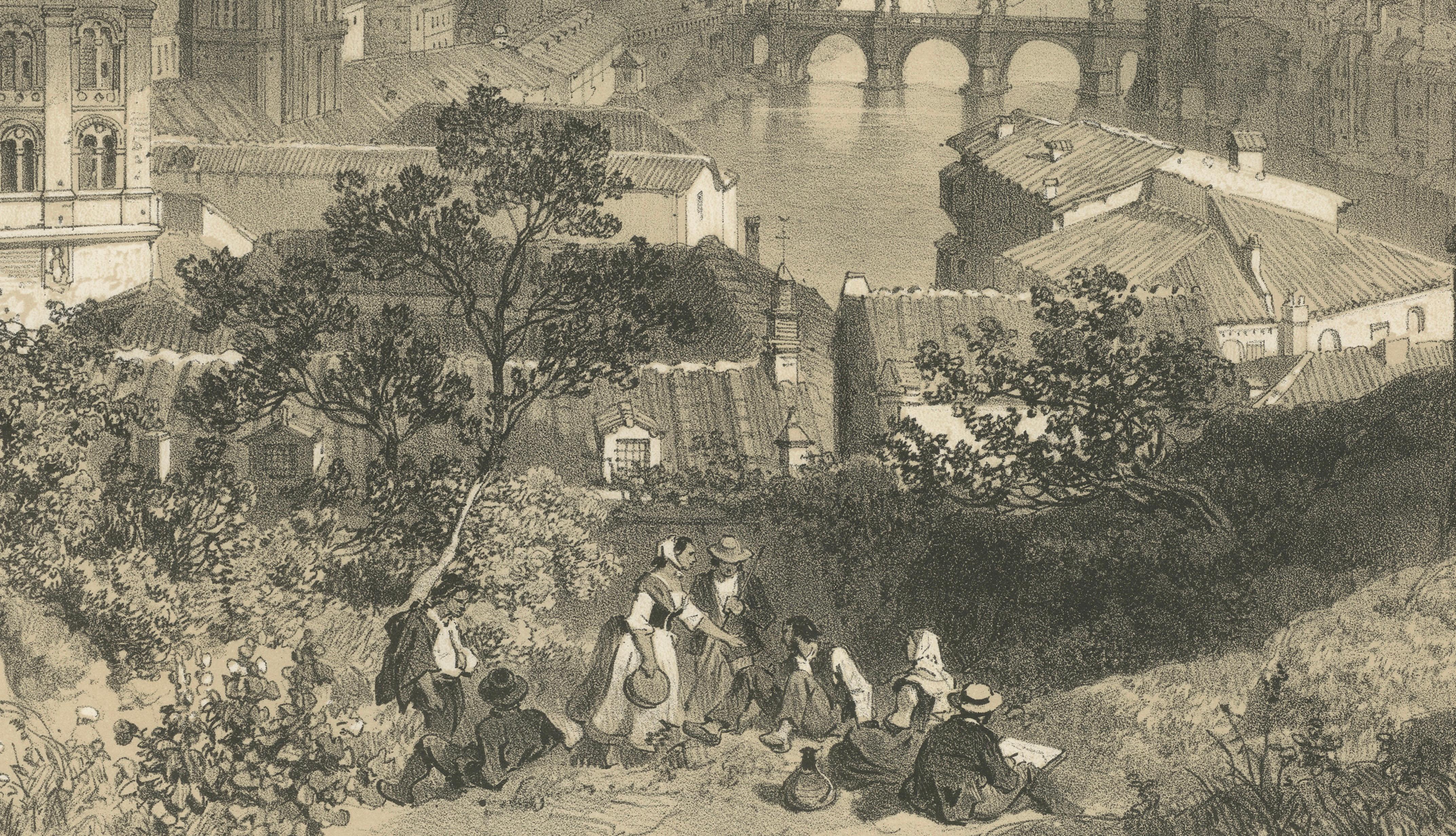 Panoramic View from Janiculum Hill, Rome – Tiber & Vatican, 1867