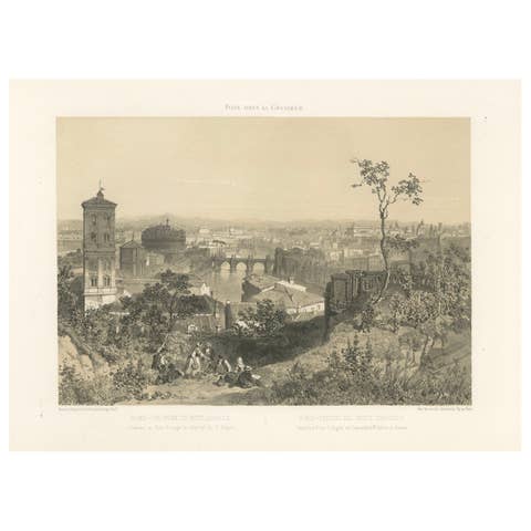 Panoramic View from Janiculum Hill, Rome – Tiber & Vatican, 1867