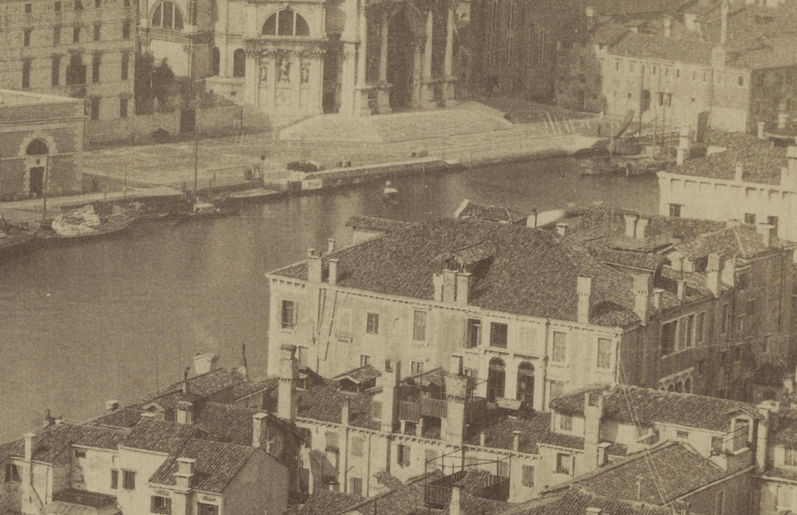 Panoramic View of Basilica di Santa Maria della Salute in Venice, 1880 In Good Condition For Sale In Langweer, NL