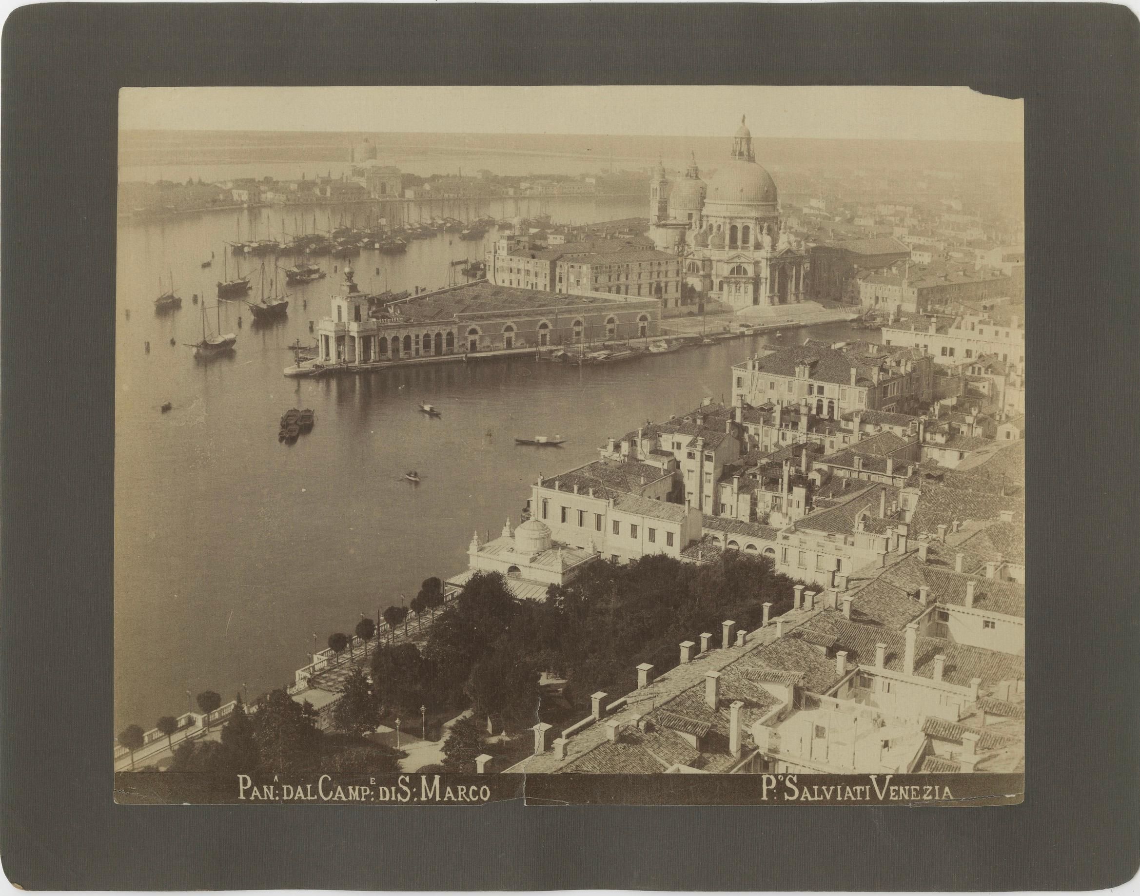 Panoramic View of Basilica di Santa Maria della Salute in Venice, 1880 For Sale 1